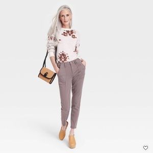 NWT Women's Mid-Rise Straight Leg Ankle Utility Pants - Knox Rose™ Brown